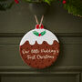 Personalised Christmas Pudding Ceramic Decoration, thumbnail 2 of 3