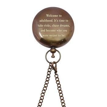 Personalised 18th Birthday Two Inch Sundial Compass Gift, 7 of 11