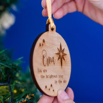 Personalised Memorial Brightest Star Tree Decoration, 2 of 6