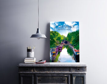 Little Venice Regents Park Travel Poster Art Print, 3 of 6