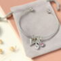 Personalised Heart Initial Silver Bracelet Friendship Knot, thumbnail 9 of 11