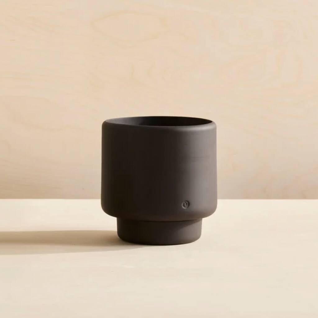 Black Porcelain Clay Plant Pot By Sophie MacBain