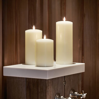 Trio Of Realistic Flame Chapel Candles, 2 of 3