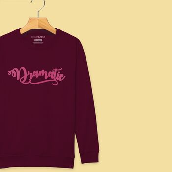 'Dramatic' Sweatshirt Jumper For Girls And Boys, 10 of 12