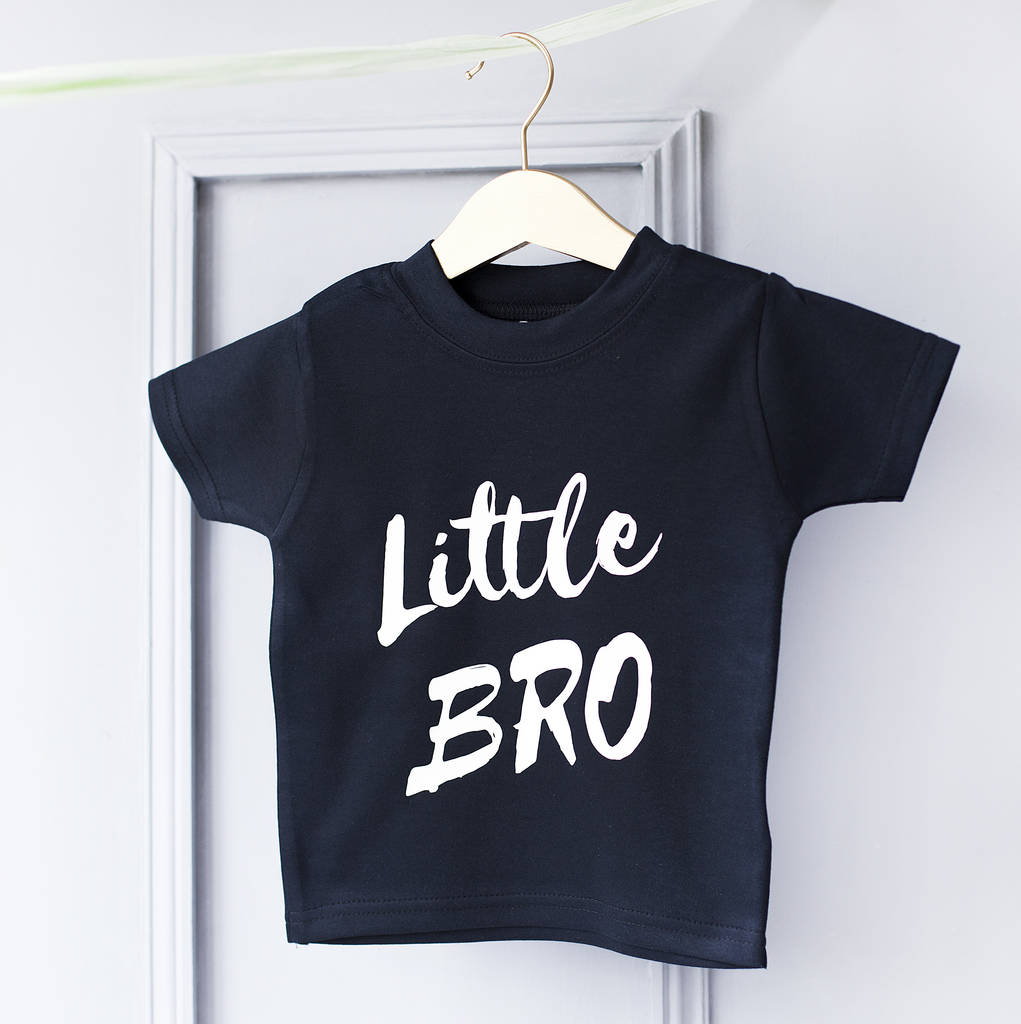 Personalised Little Bro Kids T Shirt, 1 of 7