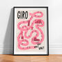Set Of Three Grand Tours Cycling Prints, Tour Giro Vuelta, Cyclist Gift, thumbnail 9 of 10