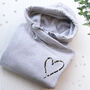 Leopard Print Heart Luxe Cowl Neck Hooded Sweatshirt, thumbnail 1 of 2