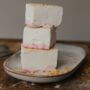 Strawberry Marshmallow Gift | Handmade Scouse Mallow With Custard Cream Topping, thumbnail 4 of 5