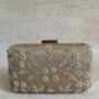 Dark Gold Pearl Rectangular Clutch Bag, thumbnail 4 of 10