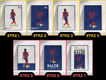 Alejandro Balde Barcelona Football Poster, 2 of 6