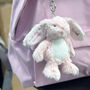 First Day Of School Personalised Bunny Bag Charm, thumbnail 2 of 3