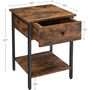 Nightstand Bedside Side Table With Drawer And Shelf, thumbnail 9 of 9
