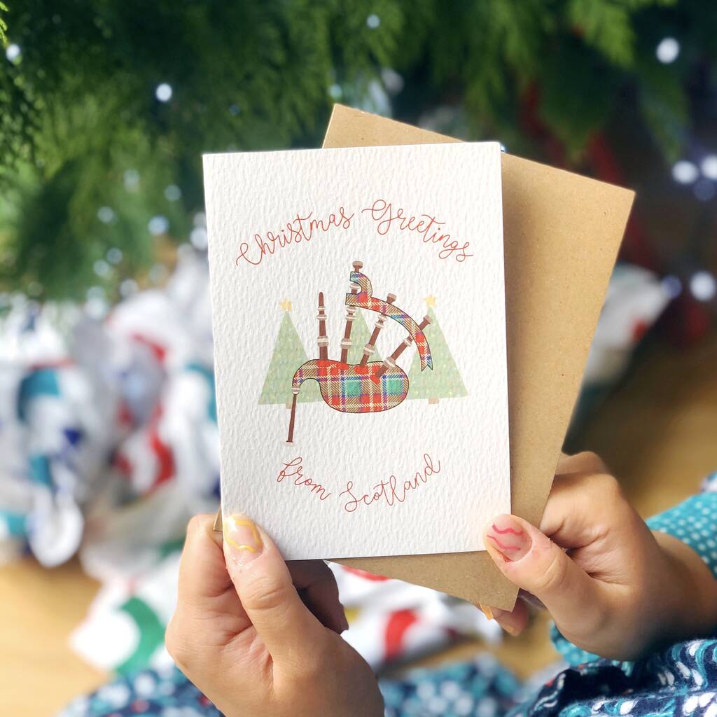 Charity Christmas Card 'Greetings From Scotland' By Xoxo Designs by