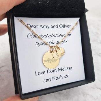 Gold Vermeil Plated Tie The Knot Wedding Necklace, 2 of 5