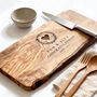 Personalised Olive Wood Wedding Gift Chopping Board, thumbnail 1 of 10
