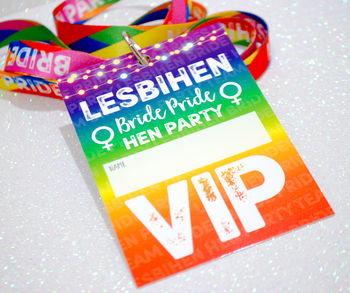 Lesbihen Gay~Lesbian Hen Party Vip Pass Lanyards, 9 of 12