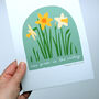 March Birth Month Daffodils Flower Art Print, thumbnail 4 of 8