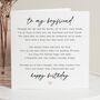 Personalised Romantic Birthday Poem Card For Boyfriend, thumbnail 1 of 7