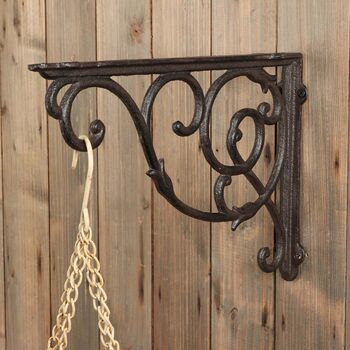 Set Of Two Ornate Hanging Basket Brackets By Dibor | notonthehighstreet.com