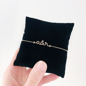 'You And Me' Initials 14k Gold Filled Bracelet, 3 of 6