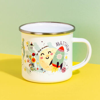 Personalised Children's Outer Space Planets Enamel Mug, 3 of 6