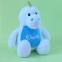 Personalised Blue Dinosaur Soft Toy, thumbnail 1 of 4