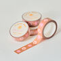 Brown And Pink Floral Washi Tape, thumbnail 1 of 3