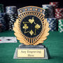 Personalised Poker Trophy Award – Playing Card Suits Shield, thumbnail 1 of 2