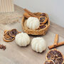 Natural White Pumpkin Candle Halloween Home Decor, thumbnail 4 of 10