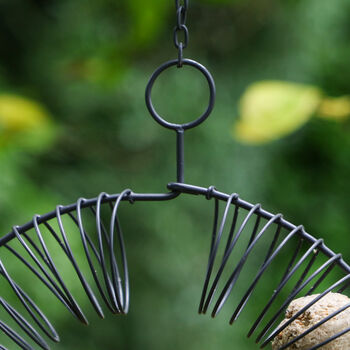 Personalised Charcoal Grey Ring Garden Bird Feeder, 4 of 7