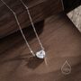 Tiny Cz Heart Pendant Necklace In Sterling Silver, thumbnail 4 of 12