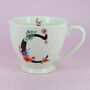 G Decor Floral Alphabet Ceramic Tea Coffee Xl Mug Cup, thumbnail 8 of 12