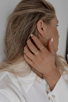 Handmade Smooth Domed Silver Or Gold Laura Ring, 9 of 10