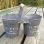 Zinc Twin Planter With Handle, thumbnail 2 of 5