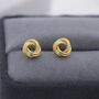 Sterling Silver Love Knot Stud Earrings, thumbnail 5 of 12