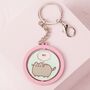 Pusheen The Cat Pink And Blue 'Hi , Bye' Spinning Keyring, thumbnail 2 of 8