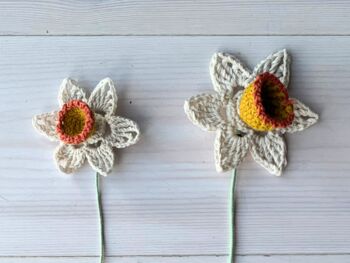Daffodil Crocheted Flower Printable Guide, 2 of 4