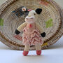 Hand Knitted Cow Soft Toy In Flamenco Dress, thumbnail 2 of 3
