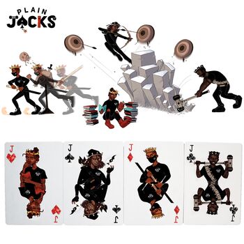 Plain Decks Black Playing Cards, 4 of 9