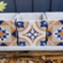 Portuguese Tiled Three Square Pots On Tray, thumbnail 6 of 11