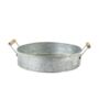 Round Zinc Tray With Wooden Handles, thumbnail 2 of 4