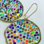Super Sparkly Disco Earrings Hand Made Large, thumbnail 3 of 8