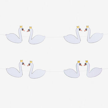 Swan Party Decoration Set For 12 Children, 7 of 7