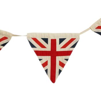 Kings Coronation Union Jack Street Party Cotton Bunting, 4 of 5