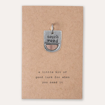 'Touch Wood' Good Luck Keyring Charm, 3 of 3