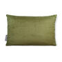 Luxury Super Soft Velvet Cushion Olive Green, thumbnail 4 of 6