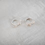 Sterling Silver Or Gold Pearl Cluster Hoop Earrings, thumbnail 4 of 12