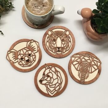 Layered Wooden Animal Coaster Sets, 11 of 11