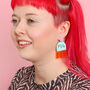 'Joyful' Colourful Acrylic Earrings, thumbnail 5 of 9