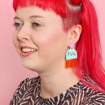 'Joyful' Colourful Acrylic Earrings, 5 of 9